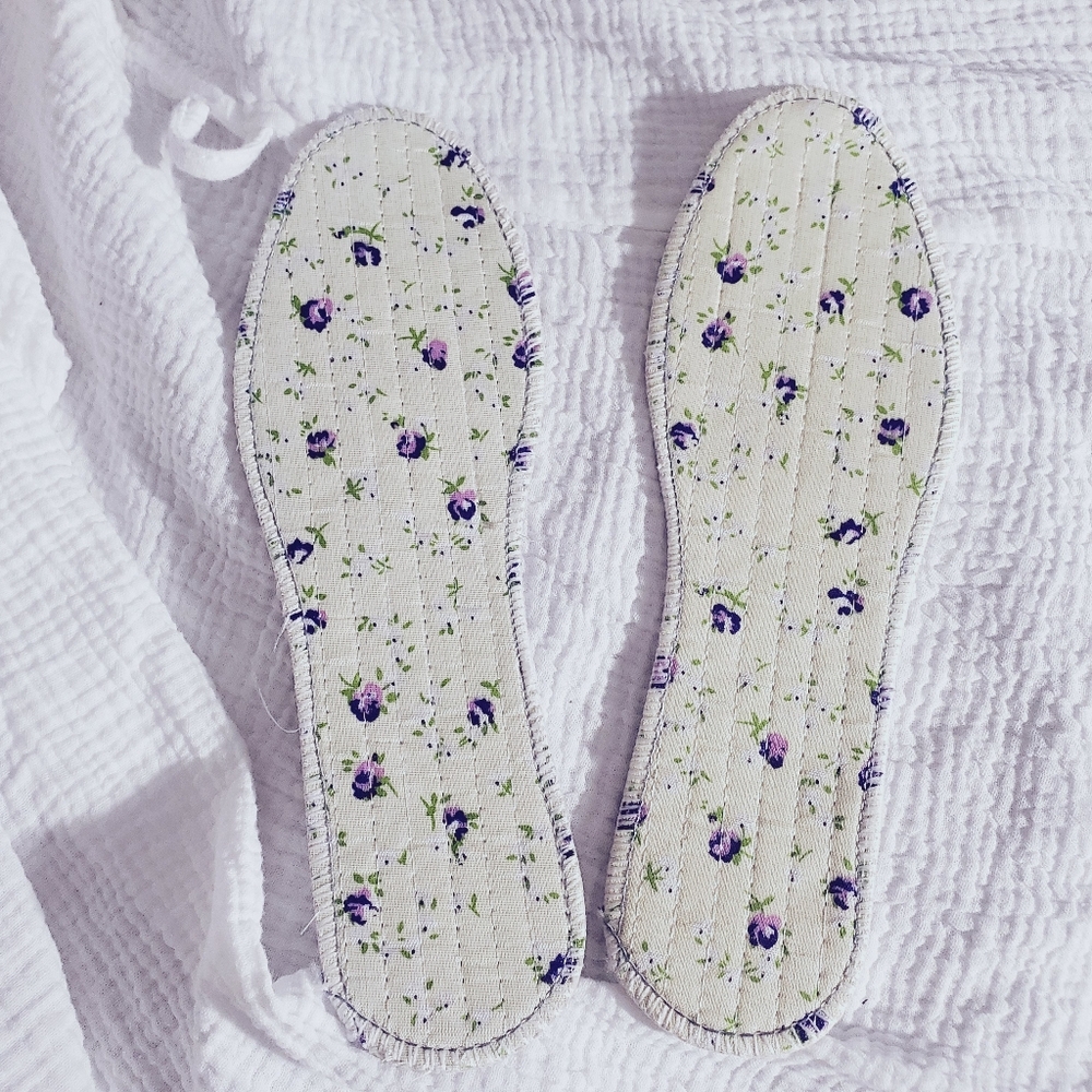 New Floral Women's Flat Shoe Insoles 8.5